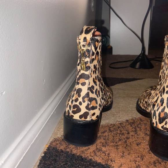 Coach Leopard‑Print Ankle Bootie – Women’s Size 9, Gently Worn - Picture 8 of 8